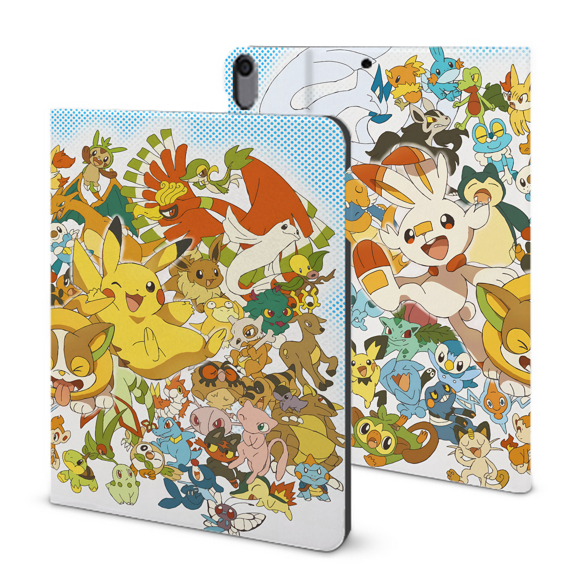 （画像用） ポケットモンスター Pokémon IPad ケース ブック型 PUレザー TPU 耐衝撃 軽量 薄型 ペン収納なし 全面保護 IPad 各モデル対応
